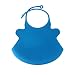 Koly Baby Bib Cartoon cute convenient Silicone Waterproofing Bib (Dark Blue )