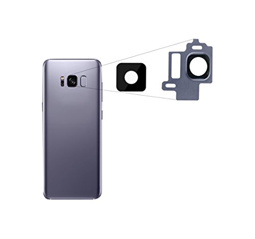 ★ RM ★ para Samsung Galaxy S8 Cámara Lente Cámara Lente Cristal Lens con marco lente Orchid Gray Titanio Gris Grey para Notebook ★ RM ★
