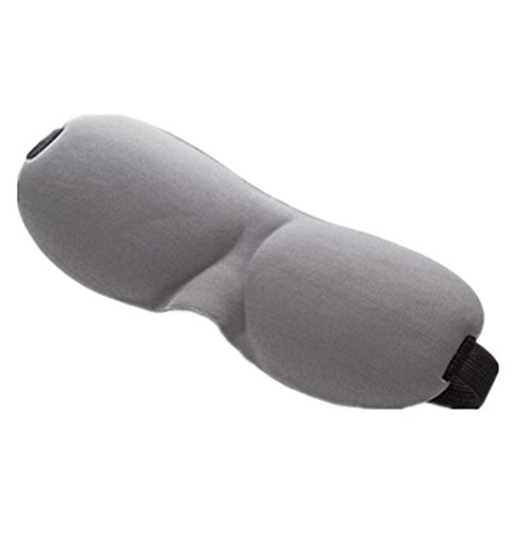 Moolecole New Breathable Sleep Eye Mask Contoured 3D Velcro Adjustable Elastic Strap 8.7cm*23cm Sleep Mask For Men And Women Blocks The Light, Best For Travel, Insomnia Or Quiet Night Sleep Gray