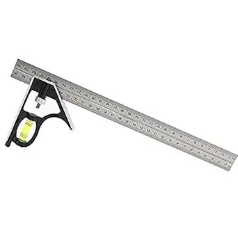 Cute Critters Multifunctional Combination Angle Ruler 1pcs Stainless Steel Adjustable Combination Square Set Kit Right Angle Ruler 12 Inch Measuring Tools Set