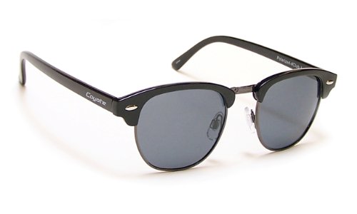 Preisvergleich Produktbild Coyote Eyewear Club 1 Classic Retro Polarisierte Sonnenbrille, Schwarz