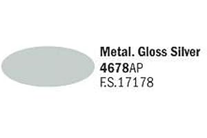 Italeri IT4678AP Acrylic Paint, Gloss Silver