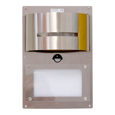 Grafner® Edelstahl Wandlampe mit Hausnummer beleuchtet mit Bewegungsmelder LED Lampe Hausnummernleuchte - 2