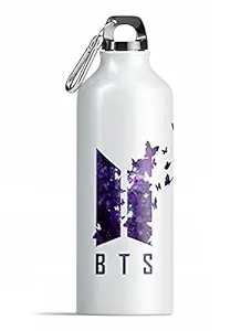 Chhaap BTS Bangtan Boys Vogue Printed Aluminium Sports Sipper (600 ml) Music Band V Suga J-Hope Jungkook Jin Jimin Rm BTS Butterfly Best Gift for BTS Lovers Water Bottle Pack of 1