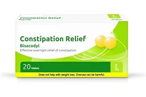 ASREV HEALTHCARE Constipation Relief Laxative 5mg Gastro-Resistant Tablets – 3 Pack of 20 Tablets – Effective Adult Relief (Brand May Vary)
