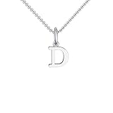 Buchstabenkette D Silber Buchstabenanhänger D - inkl. Luxusetui + - Namenskette Namensanhänger Buchstabe D Kette Buchstabe D Buchstabenanhänger Buchstaben Anhänger Silber FF107-2 SS92545