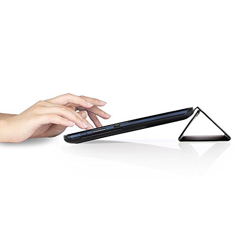 EasyAcc Lenovo Tab 2 A10-70 / Lenovo TAB3 10 Plus / Tab 2 A10-30 Hülle, Ultra Dünn Hochwertiges PU Leder Case – mit Standfunktion und Automatischem Schlaf Funktion für Lenovo TAB3 10 Plus/ Tab 3 10 Business/ Tab 2 A10-70/ A10-70F/ A10-70L / Tab 2 A10-30/ A10-30F/ A10-30L (Schwarz, Kunstleder, Ultra Dünn) - 4