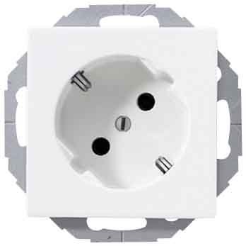 Preisvergleich Produktbild Jung A520-45KIWW SCHUKO-Steckdose 45 Grad