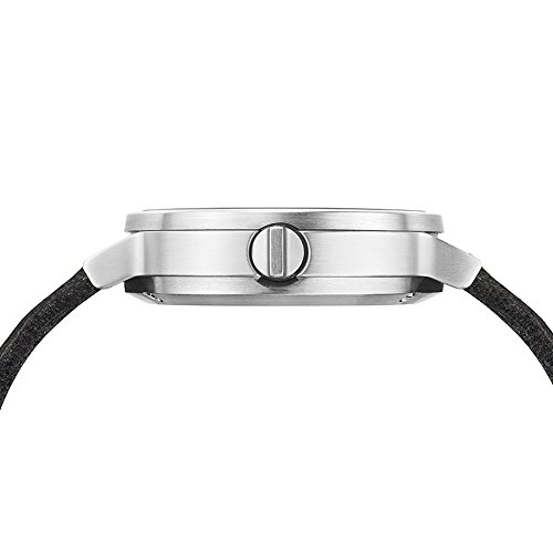 Mondaine Men's Quartz Watch with White Dial Analogue Display and Black Leather Strap A5123035816SBB