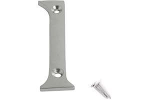 SISI UK® Satin Chrome Front House Door Numbers & Letters 3'' with Screws (Number 1)