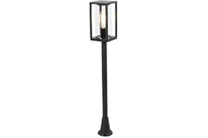 QAZQA charlois - Lampe sur pied extérieur - 1 lumière - L 14 cm - Noir - Design - éclairage extérieur