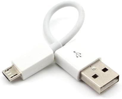 ChineOn Super Short Mini Travel Micro USB Data charg Cable for Galaxy S2(White)(Pack of 2)