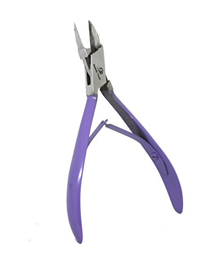 Limited Edition Toenail Cutters Chiropody Ingrown Toenail Finger Clipper Flame Pointed 4.5" 13Cm Nipper Podiatry UK Brand BeautyTrack Special Handmade (Purple)