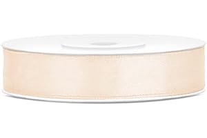 ‎LIBETUI Libetui 25 Meter Satinband Creme 12mm Schleifenband Dekoband Cremes Geschenkband Geschenkverpackung Satin Band Schleife creme Bänder
