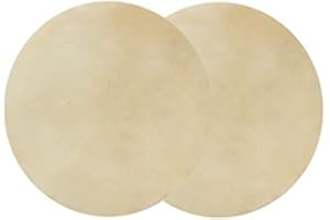 Ausla Tambours Bongo, Tête de Tambour en Peau de Mouton Naturelle Épaisse et Solide 2 Pièces pour Tambours Africains et Instruments de Percussion (8,5 pouces)