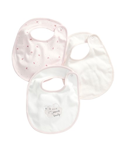 Mamas and Papas Baby-Girls 3 Pack Bibs Neckerchief, Pink, One Size