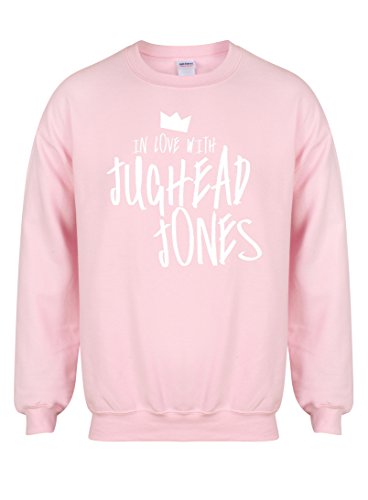 In Love With Jughead Jones - Pink - Unisex Fit Sweater - Fun Slogan Jumper (Small - Chest 34-36 inches, w/White)