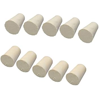MagiDeal 5er Set Gummistopfen Für Labor - Konische Verschlüsse 9-13mm In Weiß