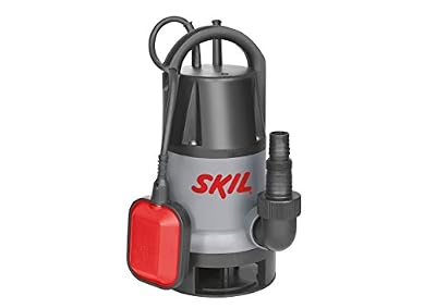 Skil 0810AA Pompe à eau Submersible / Immergée pour Pompe Eaux Chargée (500W, 10m Câble, avec Flotteur et Raccord universel)