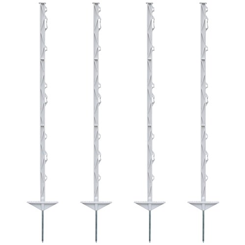 60x Weidezaunpfähle "farm von 105" VOSS.farming, 105 cm, 8 Ösen, weiß