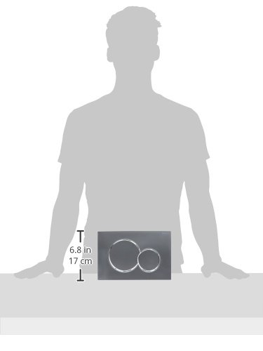Geberit Betätigungsplatte Sigma01, Kunststoff für 2-Mengen-Spülung, Betätigung von vorne, Drückerstangen schallgedämmt, 1 Stück, GEB115770465 - 2
