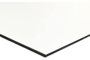 SIGNALÉTIQUE.BIZ FRANCE Panneau Composite Aluminium Couleur 3mm. Plaque Aluminium Composite. Plaque Alu - 600 x 600 mm - Blanc -