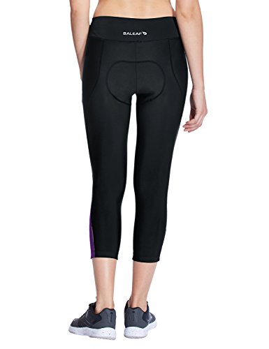 Baleaf Damen Fahrradhose Radlerhose Mit Coolmax 3D Sitzpolster 3/4 Komfort Slim Fit UPF 50+ - 4
