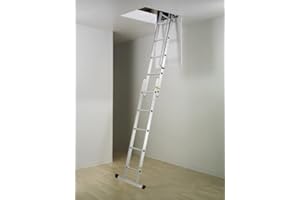 MATISÈRE Scala retrattile scorrevole 3 elementi, Altezza max. da suolo 3m Alluminio, Argento