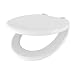 Produktbild WC Sitz Toilettendeckel Toilettensitz Klodeckel weiß, Klodeckel aus Polipropylene, Oval, antibakteriell - Malaga