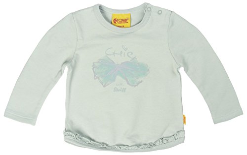 Steiff Baby Girls Sweatshirt 1/1 Arm Crew Neck Long Sleeve Sweatshirt, Green (gray Mist Green 1450), 6-12 months (Manufacturer size: 80)