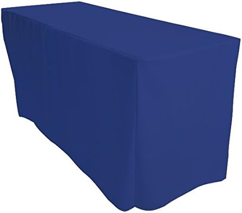 5 x Royal Blue 6ft Fitted Rectangular Tablecloth Feet Exhibitions Trestle Party Reception Banquet Venue