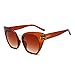 Produktbild RZRCJ Modedesigner Cat Eye Sonnenbrille Frauen Übergroße Sonnenbrille Damen Vintage Female Gradient Point (Lenses Color : Tea)