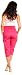 Zeta Ville - Women's Maternity Capri Pants Pockets - Stretchy Waistband - 117c (Fuchsia, UK 16, 2XL)