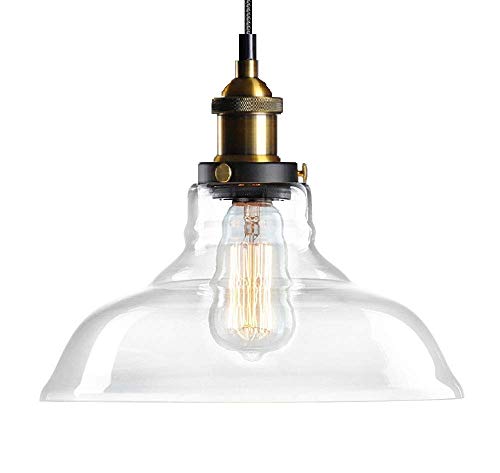Lantu Creative Lustre Vintage Industriel en verre Lampe de plafond Decoration Lampe suspension