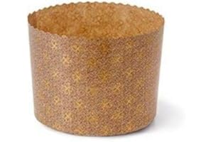 ARCOBALENO PARTY ARCOBALENOPARTY 10 Stampi Monouso per PANETTONE Alto 1000 gr in Carta Forno per Dolci Natalizi e lievitati