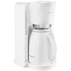 Rowenta CT380110 Cafetière Filtre Adagio Isotherme 8-12 Tasses Verseuse Anti-Goutte Maintien au Chaud 4 Heures Café Blanc