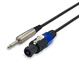  Audibax Silver Cable Speakon a Jack Mono 1,5 Metros Cable Altavoz Potencia