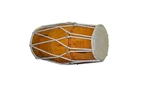 INDIGOCREATIVES Kid's Mini Drum Rope and Rings Dholak , Standard, Multicolour