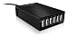 Produktbild Icy Box IB-CH601 6-fach USB-Schnellladegerät (6x USB mit 5 V/2,4 A) mit Schuko-Stecker, Überspannungs-/Kurzschlussschutz (schwarz)