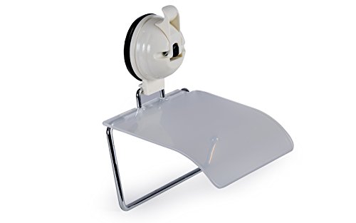 Preisvergleich Produktbild wellenshop Toilettenpapierhalter mit Saugnapf Edelstahl Kunststoff