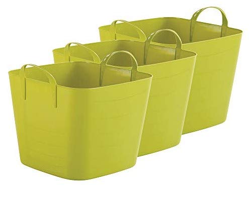 Life Story Cesto Organizzatore Plastica 25L, Contenitore di Stoccaggio o Cesti per Biancheria, Cesto Portagiochi Bambini, Portaoggetti Bagno, 35×35×41 cm