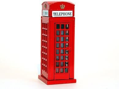 Die Cast Red London Telephone Box Pencil Sharpener 8.5Cm