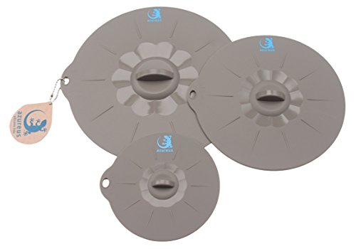 Food Prep Silikondeckel mit Saugeffekt von azureus™ – Set mit universellen Größen – für Schüsseln, Behälter, Töpfe – als Ersatz für Aluminiumfolie und Frischhaltefolie