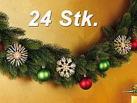 infactory 24 festliche Strohsterne für den Weihnachtsbaum - 5