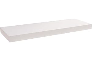 Velano - Bücherregal Wand - Wandregal 79,5x23,5 cm - Regal Wand - Schweberegal - Hängeregal - Regalbrett - Weiß - Küchenregal - Bücherregal Kinder - Deko Wohnzimmer - Gewürzregal Wand