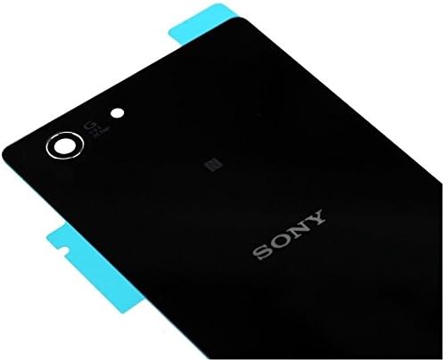 Replacement Battery Back Rear Glass Cover Panel - Sony Xperia Z3 Compact z3 mini(SAME DAY DISPATCH) (Comes with mkeurope packaging) (BLACK)