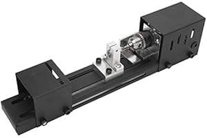 Fockety Mini-Tour, Tour à Bois réglable à 7 Vitesses, 8000 Tours par Minute, pour Perles, Bijoux, Artisanat, modèles, pour Lame de scie de diamètre 50mm/1.97in