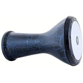 VD Vatan Darbuka &Ccedil;&ouml;mlek Darbuka Doumbek D&ouml;k&uuml;m Al&uuml;minyum Mısır Mavi Siyah &Ccedil;atlak Desenli