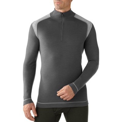 SmartWool NTS Mid 250 - Camiseta de compresión con Cremallera para Hombre Negro Negro Talla:S
