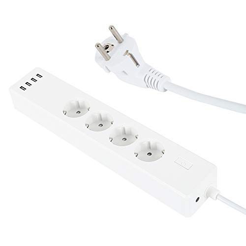 Smart Multiprise Wi-Fi avec 4 prises USB, 4 prises intelligentes, avec Amazon Alexa Google Home IFTT Smart Multiprise Wi-Fi avec 4 prises USB, 4 prises intelligentes, avec Amazon Alexa Google Home IFTT